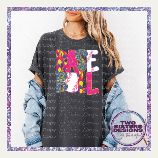 Colorful Patterned Baseball Apparel
