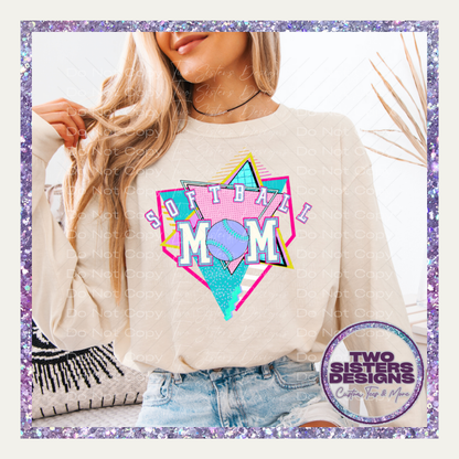 Softball Mom Plate Apparel