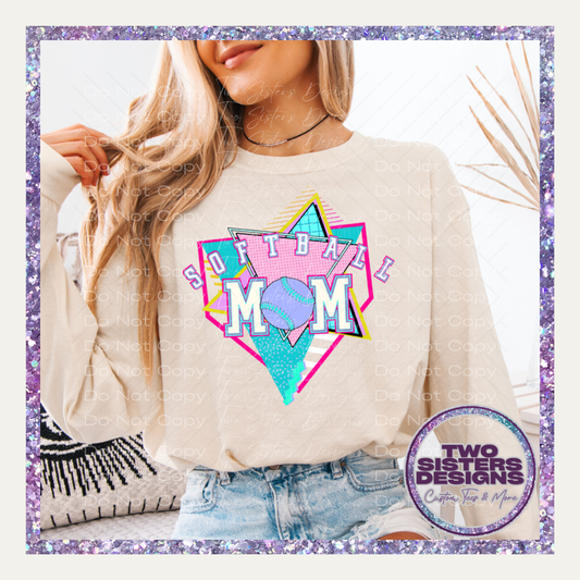 Softball Mom Plate Apparel